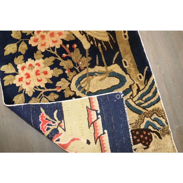 Early 20th Century Zabihi Collection Chinese Pictorial Animal Rug - 2'3" x 4'7" For Sale - Image 4 of 6
