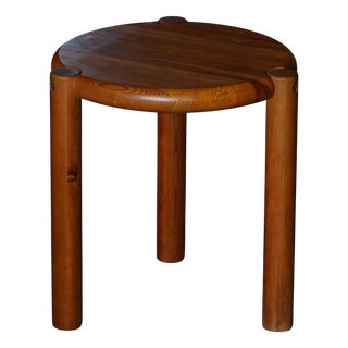 Scandinavian Modern Tripod Stool with Circular Seat, 1970s For Sale