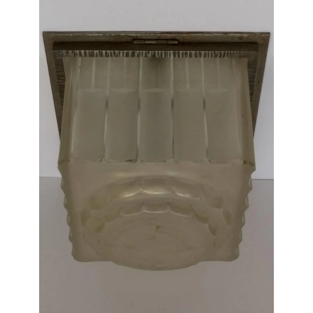 A stunning rare French Art Deco Square shaped Flush Mount was created in the 1930s by " Marius Ernest SABINO " (1878 -...