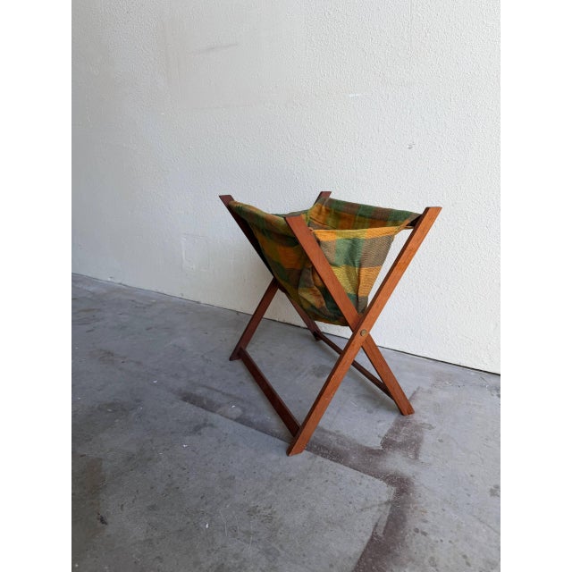 Mid-Century Modern Vintage Danish Teak Folding Magazine Rack – Mid-Century Modern Scandinavian Design 1960s For Sale - Image 3 of 7