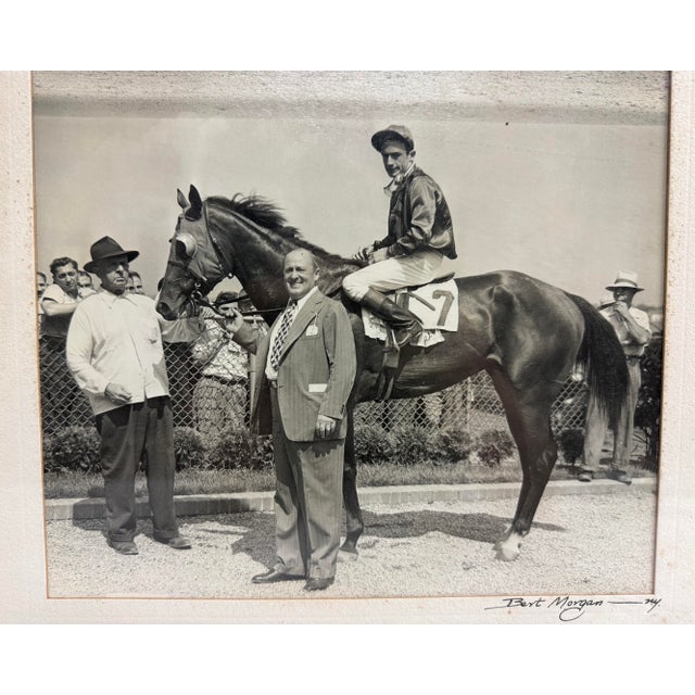 Figurative Vintage 47 Original Bert Morgan Teaneck Aqueduct Horse Racing Jockey Photograph For Sale - Image 3 of 13