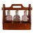1960s Danish Teak - Spirit Tantalus w/ 3 pc Decanters - 4 pcs For Sale