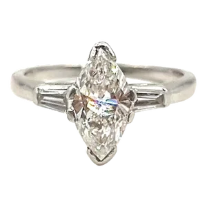 Late 20th Century 1.53 Ct Diamond Ring Size 6