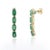 3.45ct Dark Green Emerald Art Deco 14k Gold Earrings With Diamond- A Pair For Sale - Image 4 of 8