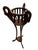 Hollywood Regency Mid-Century Modern Mahogany Jardinière Stand with Carved Swan Handles, 1950s For Sale - Image 3 of 4