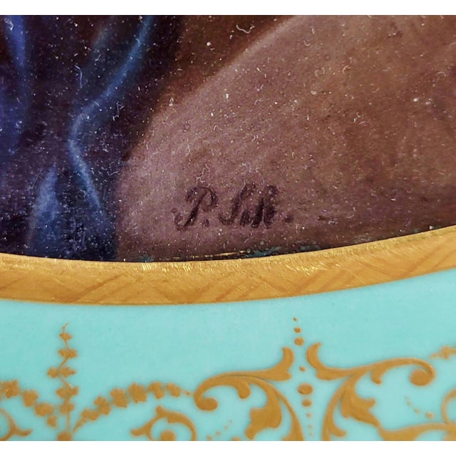 Late 19th Century 19th C Austrian Porcelain Royal Vienna Plate "Louise Duchess of Portsmouth" For Sale - Image 5 of 14