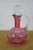 Late 20th Century Cranberry Art Glass Ruffled Pitchers Decanters Vase Bowl Compote Fenton - Set of 6 For Sale - Image 6 of 18