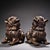 Late 19th Century Pair of Gilt Bronze Guardian Lion Censers, 4200g Total, Foo Dog Incense Burners For Sale In Los Angeles - Image 6 of 10