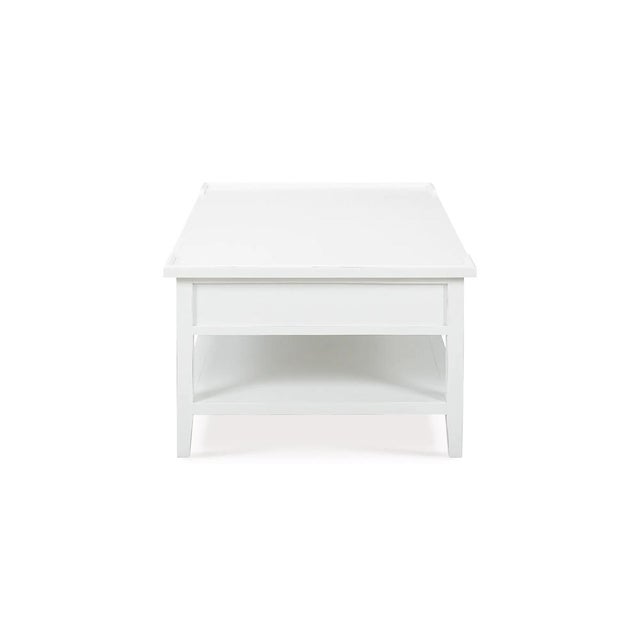 Country Style Coffee Table in Architectural White For Sale - Image 4 of 7