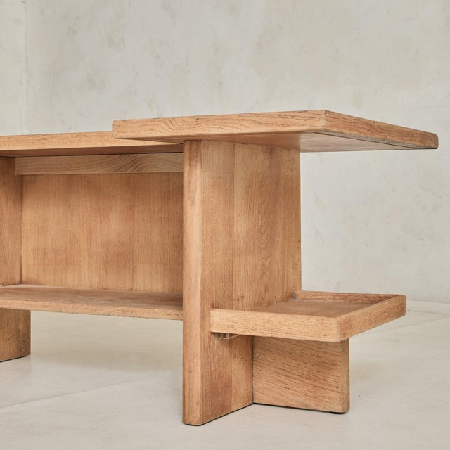 French Modernist Coffee Table in the Manner of Guillerme et Chambron, 1960s For Sale - Image 10 of 11