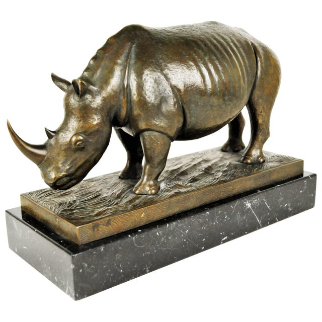 Paul Rudin, Rhinoserus, Patinated Bronze Sculpture, 1970s For Sale In New York - Image 6 of 6