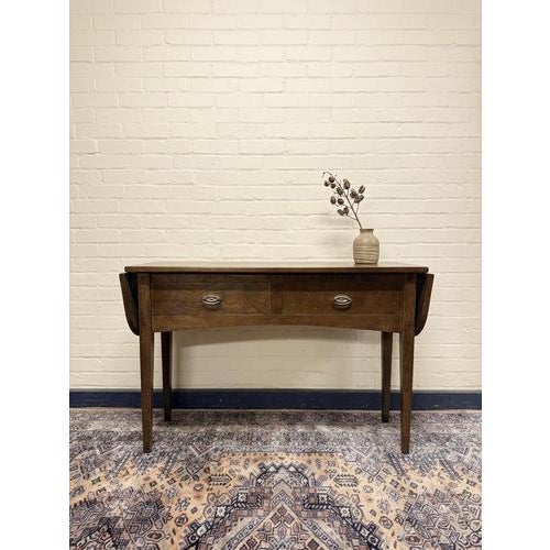 Brown French Rustic Farmhouse Oak Console Table For Sale - Image 8 of 8