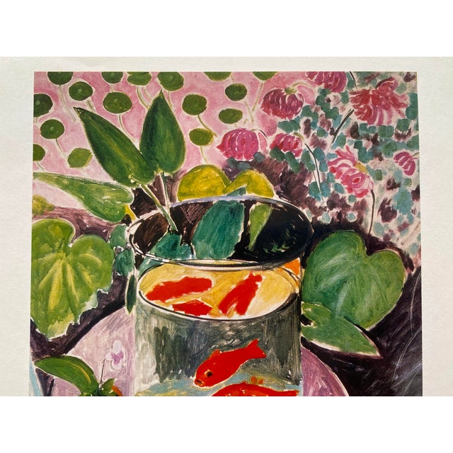 The School of Paris Henri Matisse Vintage 1981 First Edition Postimpressionist Lithograph Print " Goldfish " 1911 For Sale - Image 3 of 10
