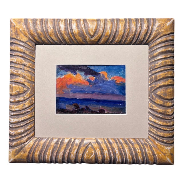 Vladimir Jukov, Nuvole al tramonto, Oil Painting, 1950, Framed For Sale