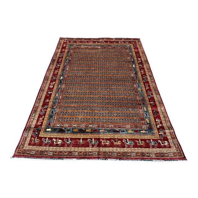 Hand-Knotted Afghan Sultanabad Chobi Wool Area Rug - 8'11" X 12'0" For Sale