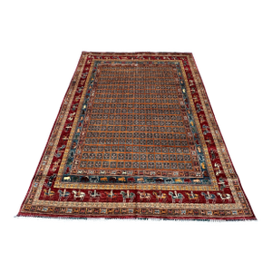 Hand-Knotted Afghan Sultanabad Chobi Wool Area Rug - 8'11" X 12'0"