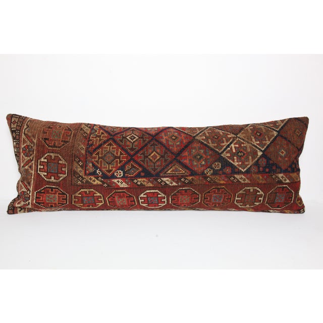 Here i am listing a 100% Handmade double knotted rug pillow cover, made from antique Persian tribal carpet rug. This’s a...