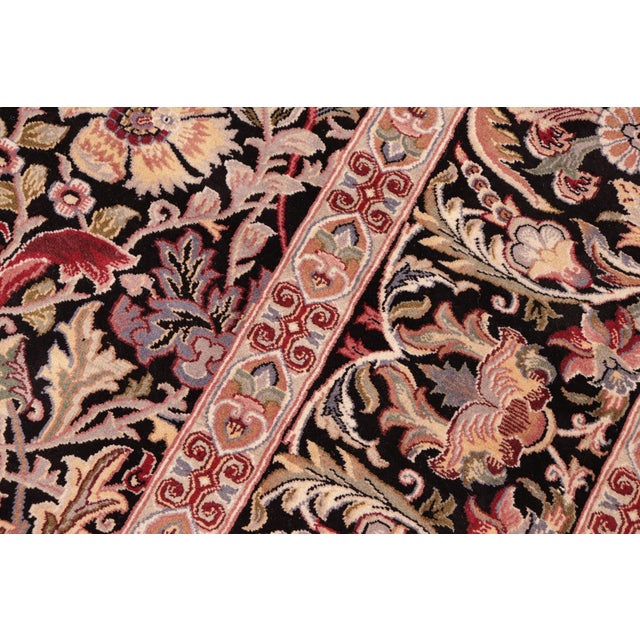 1990s Shabby Chic 1990's Gulshan Pak-Persian Black/Red Wool Rug - 8'1'' X 9'10'' For Sale - Image 5 of 9
