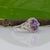 Pink 1.6Ct Purple Sapphire Ring With Natural Diamond Halo: Solid 14k Gold, Size 6.75 For Sale - Image 8 of 11