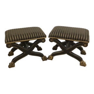 Century Furniture Neoclassical Stools - A Pair For Sale