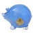 Vintge Murano Seguso Vetri d'Arte Opal Sky Blue Italian Art Glass Pig Figurine Sculpture With Origial Label For Sale