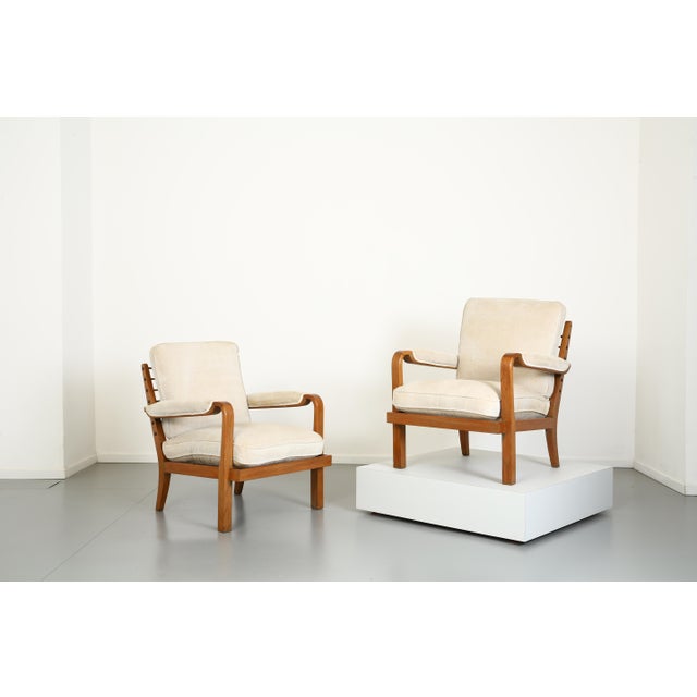Wood La Riposante Chairs by Piero Bottoni for Meroni & Fossati, 1930s, Set of 2 For Sale - Image 7 of 7