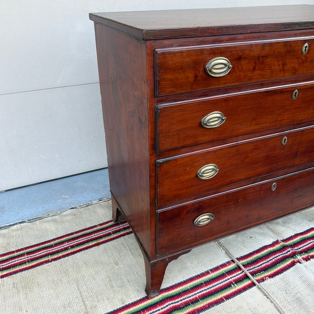 A Very Nice Antique Pennsylvania Hepplewhite Cherry Chest of Drawers, Circa 1800 Found in Chester County, PA. Probably...