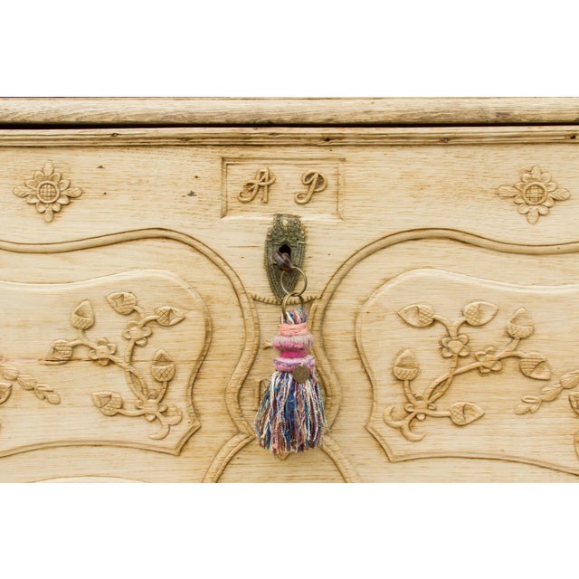Wood 18th Century Bleached French Oak Coffer For Sale - Image 7 of 13