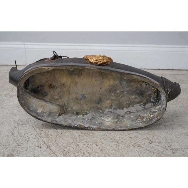 CM Russell Signed Bronze Sculpture Female Native American For Sale - Image 12 of 13