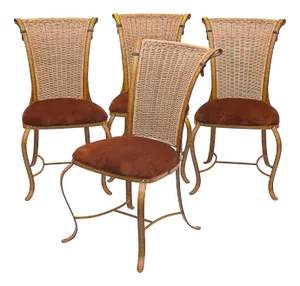 Dining Chairs attributed to Jacques Adnet, Set of 4