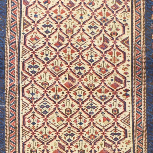 Late 19th Century Antique Caucasian Kuba Rug 3'5" X 4’0" For Sale - Image 5 of 5