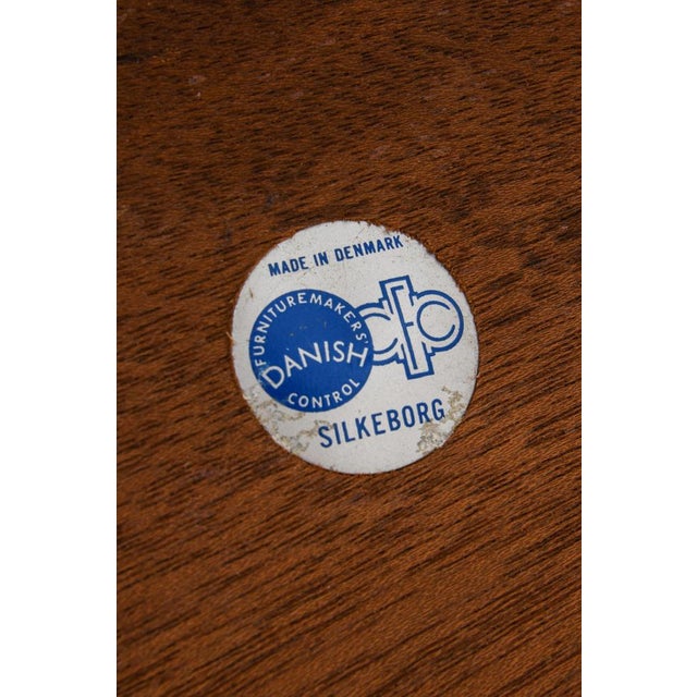 Brown Bar Cabinet in Rosewood, Formica and Steel on Wheels attributed to Illum Wikkelsø, 1960s For Sale - Image 8 of 9