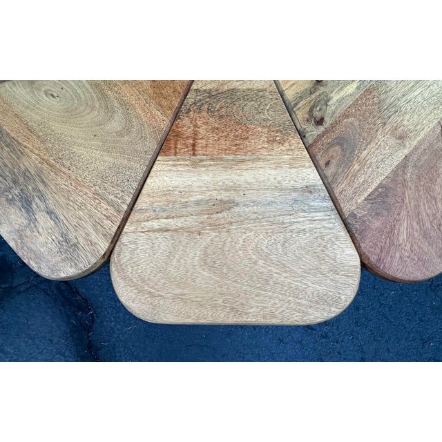 Richard Schultz Style Organic Modern Natural Wood Pedal Coffee Table For Sale In Savannah - Image 6 of 8