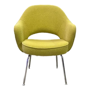 Vintage Saarinen Chartreuse & Chrome Side Chair