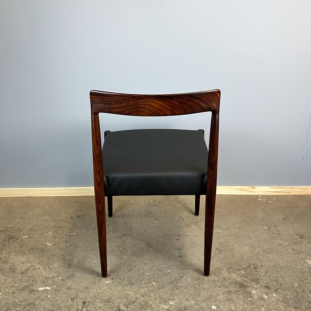 Chairs in Rosewood and Black Imitation Leather from Lübke, 1960s, Set of 6 For Sale - Image 10 of 14
