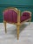 Mid 20th Century Louis XV Style Bench, Aged Gold Leaf Tufted Maroon Velvet For Sale - Image 4 of 9