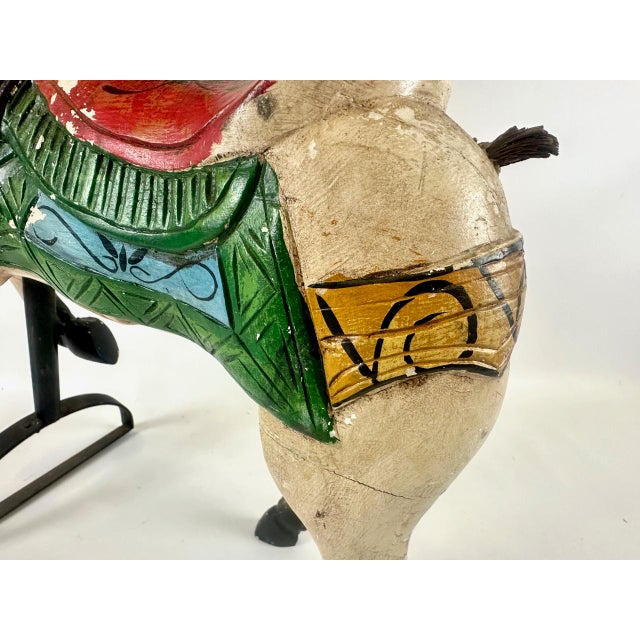 Carved Wooden Hand-Painted Carousel Horse, 1900s For Sale - Image 15 of 18
