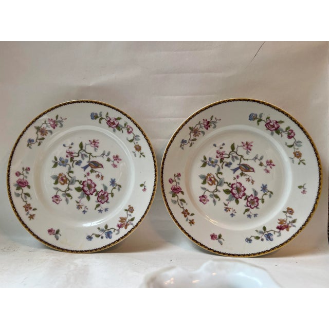 Pair of Vintage Indian Bird Haviland Porcelain Plates For Sale - Image 12 of 13