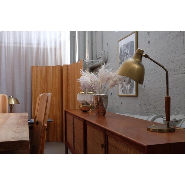 1950s Brass Table Lamp attributed to Carl-Axel Acking, Sweden, 1950s For Sale - Image 5 of 15