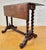 1920s 1920s Spanish Baroque Revival Drop-Leaf Table With Carved Barley Twist Legs For Sale - Image 5 of 10