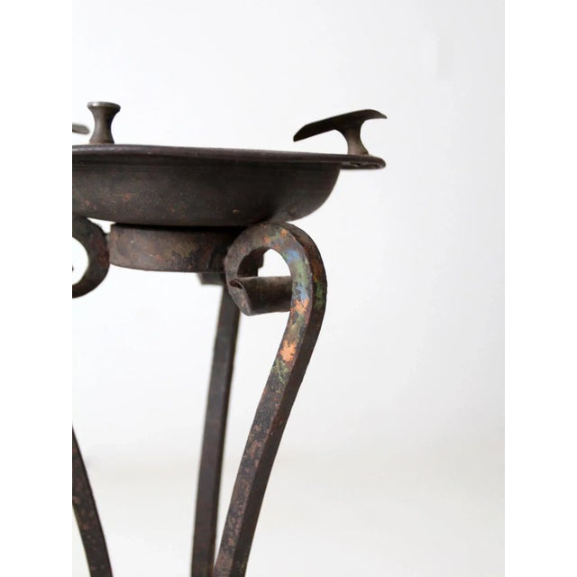 Antique Cast Iron Standing Ashtray For Sale - Image 11 of 13