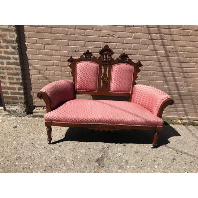 Antique Victorian Eastlake Carved Settee Loveseat Chairish