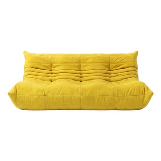 Togo Sofa Three Seater in Yellow by Michel Ducaroy for Ligne Roset For Sale