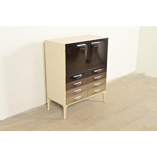Doubinsky Freres Raymond Loewy for Doubinsky Frères Mid-Century Modern Highboy Dresser, 1960s For Sale - Image 4 of 12