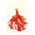 The Red Dress 8 - Abstract Flowy Minimalist Figurative Ink Painting on Paper by Bettina Mauel For Sale