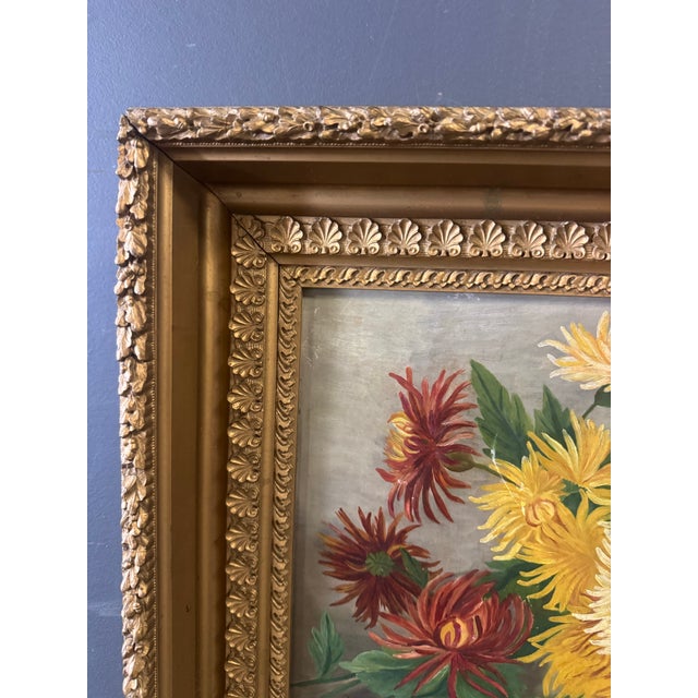 Early 20th Century Oil Painting Signed by J T Seward Floral Still Life Dated 1911 For Sale In New York - Image 6 of 8