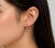 Modern Late 20th Century 14K White Gold Diamond Ruby Hoop Earrings, Pair For Sale - Image 3 of 3