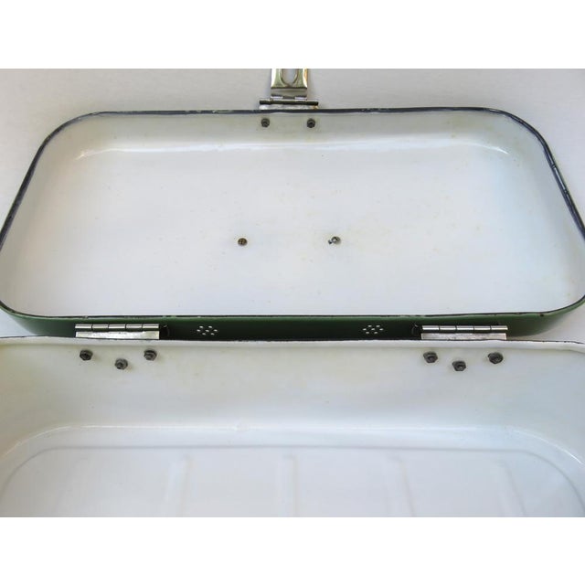 Antique Art Nouveau Lunch Box in Green and Chrome-Plated, 1890s For Sale - Image 10 of 11