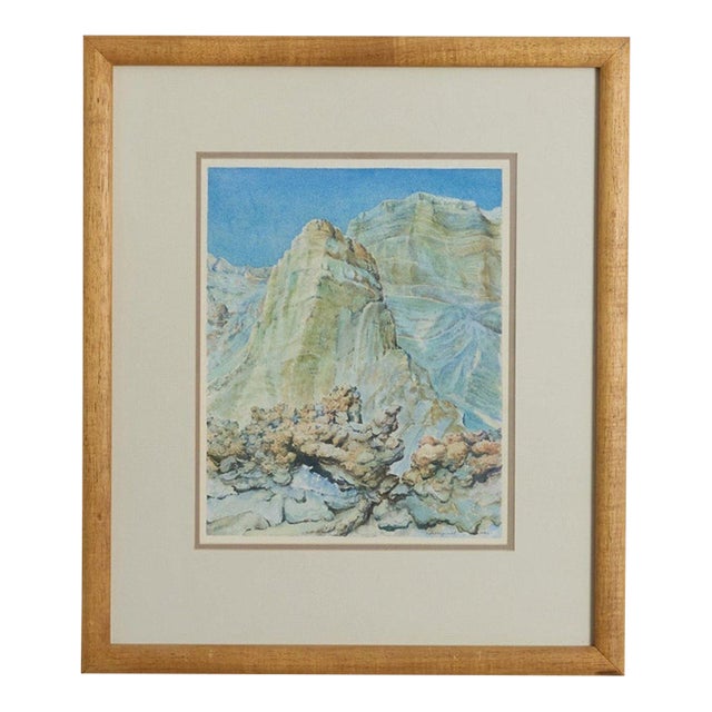Edward Cronquist 1983 Original Watercolor, Rocky Mountain Spires For Sale