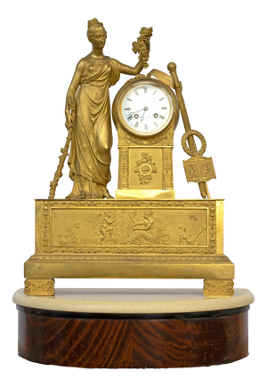 French Gilt Bronze Mantel Clock
